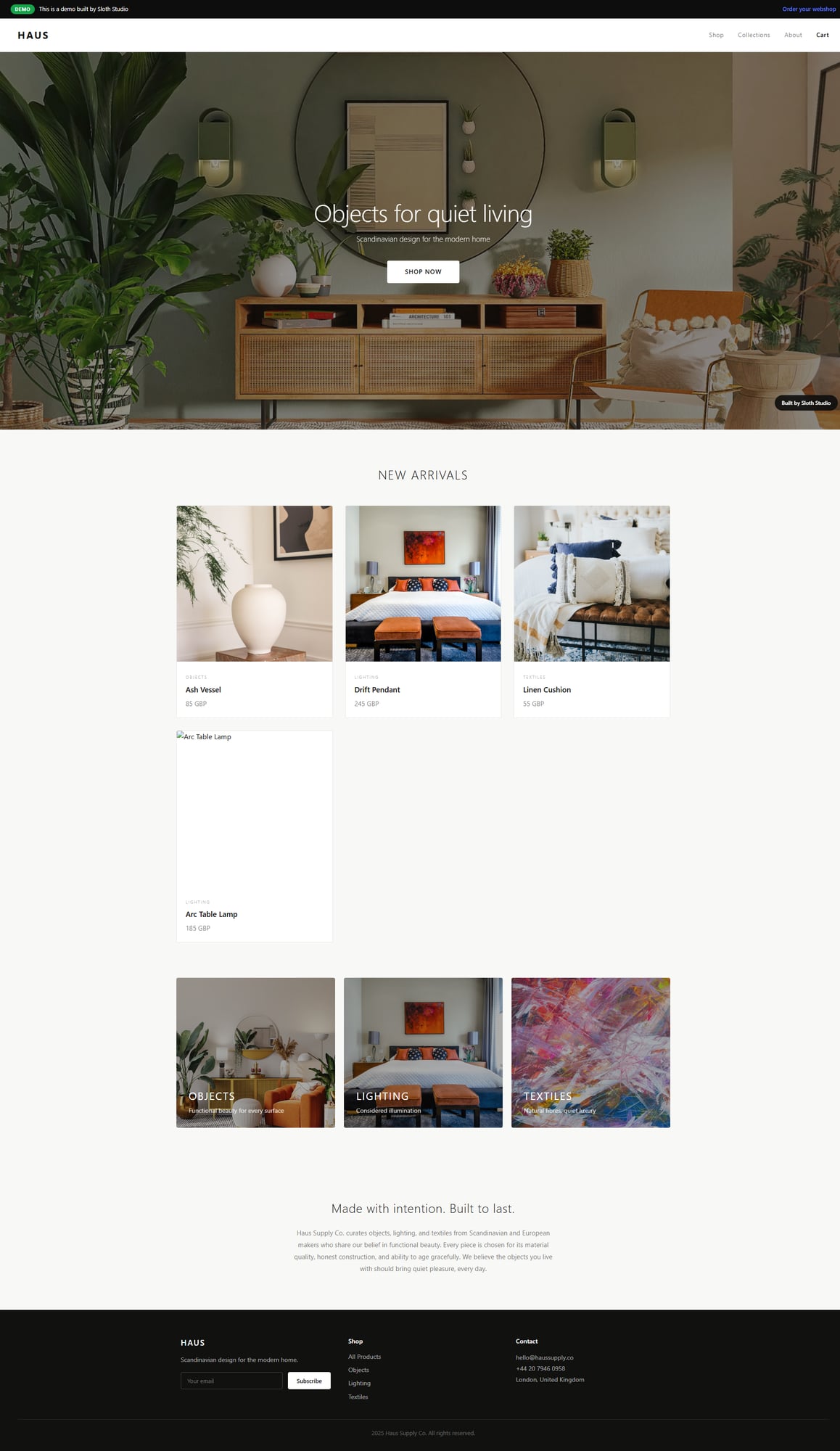 Haus Supply — Scandinavian home-goods storefront