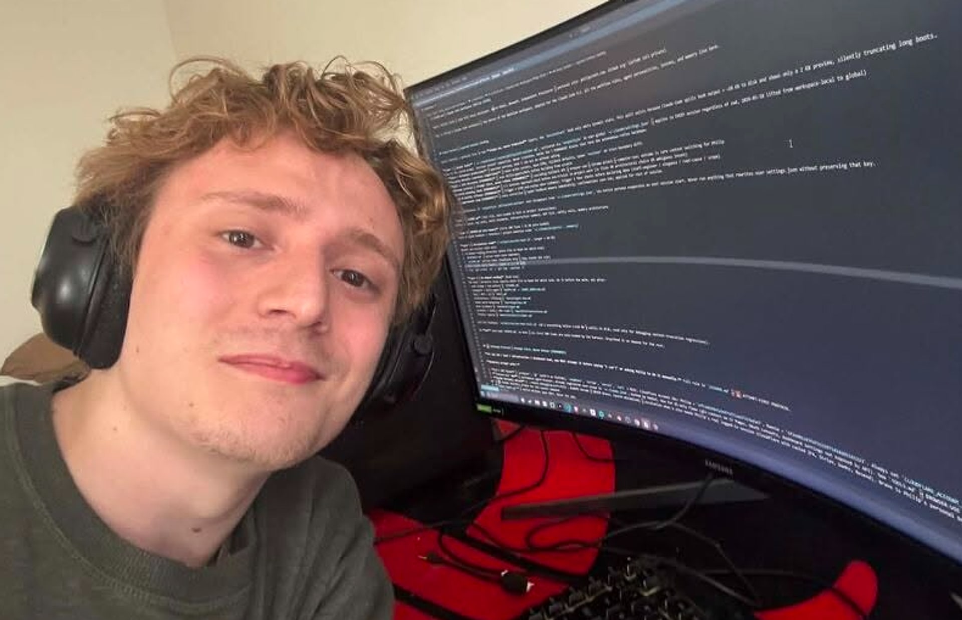 Philip Sloth at his desk