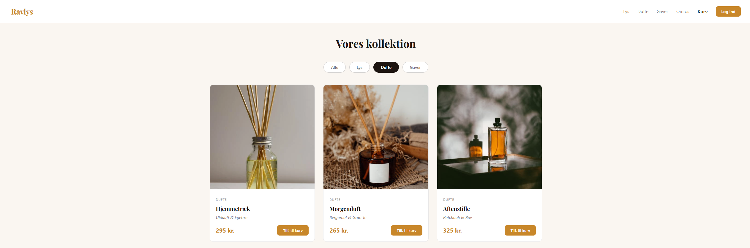 Ravlys — Handmade candle e-commerce — story-led, sustainable, soy-wax