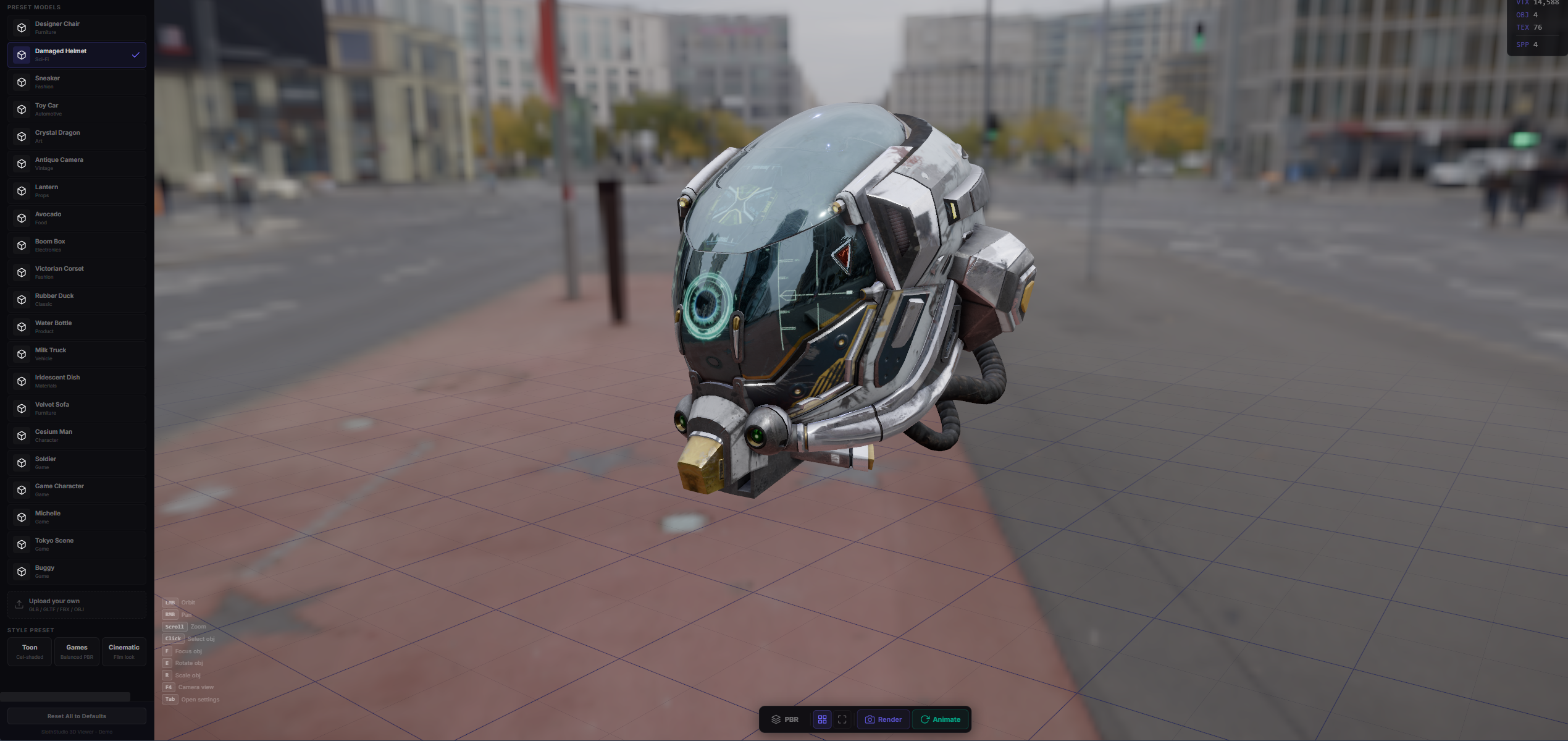Sloth 3D Viewer
